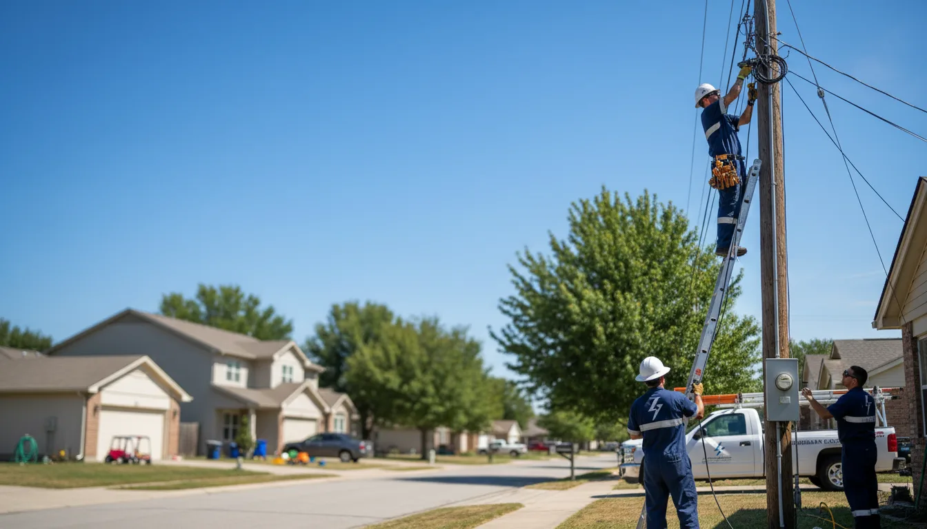 Residential electrician providing installation services in Mount Pleasant, WI